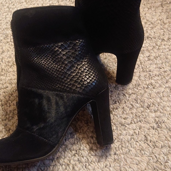 Anne Klein Calf Hair and Snake Skin Booties - Picture 3 of 5